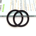 Durable black flocked hair ties made of high elastic braided rubber bands in a 2-piece set - Two-Piece Set / Dark Coffee