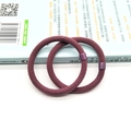 Durable purple elastic hair ties with woven texture and matching secure plastic clasps - Two-Piece Set / Deep Pink