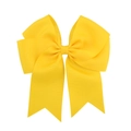 Bright yellow 6-inch grosgrain ribbon hair bow with double-layered fishtail streamers - Yellow (10)