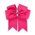 6-inch rose red grosgrain ribbon hair clip with double-layer swallowtail bow for girls - Rose Pink (14)