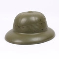 Casco coloniale verde militare a tesa larga con fori di ventilazione per protezione solare - L (58-60cm) / Verde Militare