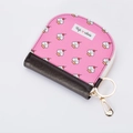 Portamonete rosa a semicerchio con stampa cupcake e scritta High calorie su bianco - Gelato Rosa