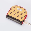 Schattig geel PU-leren portemonnee met High Calorie print en rode rits op witte achtergrond - Cola / Geel