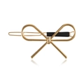 Eleganter goldener Haarclip in Schleifenform aus Zinklegierung mit rutschfestem Griff - Klassisch / KC Gold