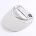 Visera de algodón gris claro para mujer con banda elástica y diseño abierto - Ajustable / Gris claro
