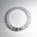 Luminous acrylic bubble bead bracelet with transparent LED electronic module in white background - Transparent Bead Style