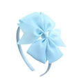 Sky blue grosgrain ribbon bow headband for girls, stylish children's hair accessory - Sky Blue