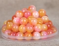 Pink and orange gradient natural jade beads for DIY jewelry and bracelet making - 10mm / Peach Pink