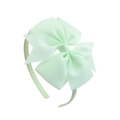 Mint green large grosgrain ribbon bow headband for girls on a minimalist white background - Mint Green
