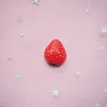 Realistic red resin strawberry charm detail for DIY phone cases and hair clips - Strawberry Slice Medium 19*21mm