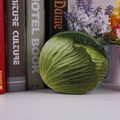 Realistic Chinese cabbage plush coin purse with top zipper and green leaf pattern print - Cabbage
