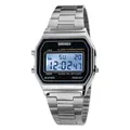 Orologio sportivo digitale argento con cinturino in acciaio inossidabile resistente - Argento