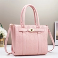 Pink quilted bucket bag with golden twist lock and adjustable shoulder strap for women - Length 27 Width 13 Height 24 / Pink