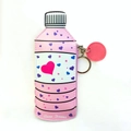 Monedero creativo con forma de helado rosa, patrones de corazones y llavero de metal - Jarra
