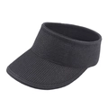 Visière de soleil pliable en paille noire pour femme avec large bord pour l'extérieur - Noir