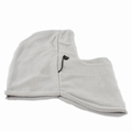 Gray fleece thermal cycling balaclava hood with adjustable drawstring for winter warmth - M (56-58cm) / Light Gray