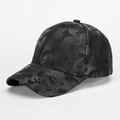 Gorra de béisbol para hombre con diseño de camuflaje oscuro y estructura clásica de 6 paneles - Camuflaje Negro