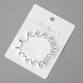 Explosion cloud shape sticky note in white on a grey radial card for stationery - Burst Bubble