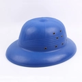 Royal blue plastic sun hat with ventilation holes and wide brim for outdoor activities - L (58-60cm) / Blue
