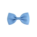 Light blue grosgrain ribbon bow hair clip with ribbed texture for babies - Light Blue