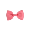 Pink grosgrain ribbon bow hair clip for babies featuring a ribbed texture finish - Pink