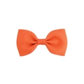 Vibrant orange grosgrain ribbon hair bow clip for kids, solid color boutique hair accessory - Orange
