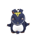 Cartoon dinosaur backpack for kids in navy blue with yellow scales and cute details - Dark Blue