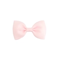 Light pink grosgrain ribbon bow hair clip with fine ribbed texture for baby girls - Light Pink