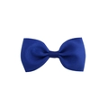 Royal blue grosgrain ribbon bow hair clip for children with ribbed texture detail - Single Item / Dark Royal Blue