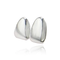 Polished silver vampire fangs grillz made of high-gloss metal for hip-hop style - Double Silver Fangs