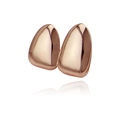 Detail of rose gold plated hip hop single vampire fangs with smooth mirror finish - Double Rose Gold Fangs