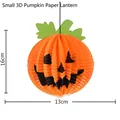 Detailed dimensions of 16cm orange paper pumpkin lantern for Halloween party decor - Small Pumpkin Paper Lantern