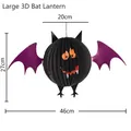 Detailed size specifications for a large 3D cartoon bat paper lantern for Halloween decor - Large Bat Paper Lantern