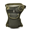 Marsupio tattico da gamba in tela verde militare per ciclismo e attività all'aperto - Verde militare