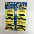 12-piece self-adhesive fake mustache set with 6 diverse styles in various colors - One Size / Realistic Mixed Color Mustaches