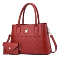 Borsa a mano rossa trapuntata da donna con ciondolo dorato e tracolla sottile - Taglia unica / Rosso Vino