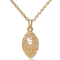 Collana sportiva da uomo con pendente a forma di football americano oro rosa - Stile Football Americano Donna / Oro champagne