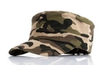 Classic camouflage cadet army cap with military green patterns and adjustable metal buckle - Woodland Camouflage