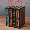 Set mit 4 Vintage-Aufbewahrungsboxen aus Holz in Buchform, Modell B-klein - Kleine Größe B / 13.5*11*16.5CM