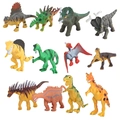 Set of 12 realistic mini dinosaur toys including T-Rex and Triceratops figures - Dinosaur Model Collection