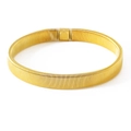 Bracciale elastico tubogas da uomo in oro con chiusura circolare in metallo lucido - 03 Oro 1251