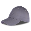 Classic dark grey cotton baseball cap with six-panel design and curved brim - Adjustable / Dark Gray