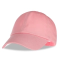 Classic plain pink cotton baseball cap with adjustable strap and six-panel design - Adjustable / Pink