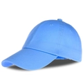 Minimalist bright blue cotton baseball cap with adjustable six-panel structure - Adjustable / Blue