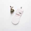 White cotton low cut boat socks for women with anti-slip silicone and brand packaging - One Size / White