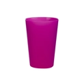 Kids logic training stacking cup in vibrant magenta plastic, conical design on white background - 260ml / Rose Red