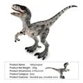 Realistic grey Velociraptor dinosaur model with movable jaw and arms, 17x11cm - 17x5x11cm / Grey Velociraptor / 100 g