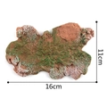 Modello di piattaforma rocciosa con muschio verde e dimensioni di 16 cm per 11 cm - Base Grande