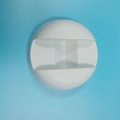 Base circolare bianca con scanalatura a H per scatola espositiva a sospensione - Base multifunzionale / Bianco