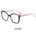 Montatura per occhiali cat eye in TR90 nero e rosa tartarugato da donna - Tartarugato rosa